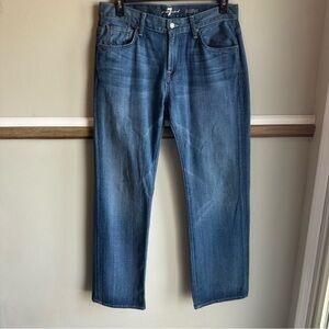 7 For All Mankind Jeans Austyn Straight 100% Cotton Medium Wash Denim